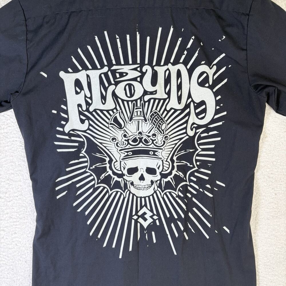 3 Floyds Brewing x Dickies Shirt Mens Small Black Work Shop Short Sleeve Collar